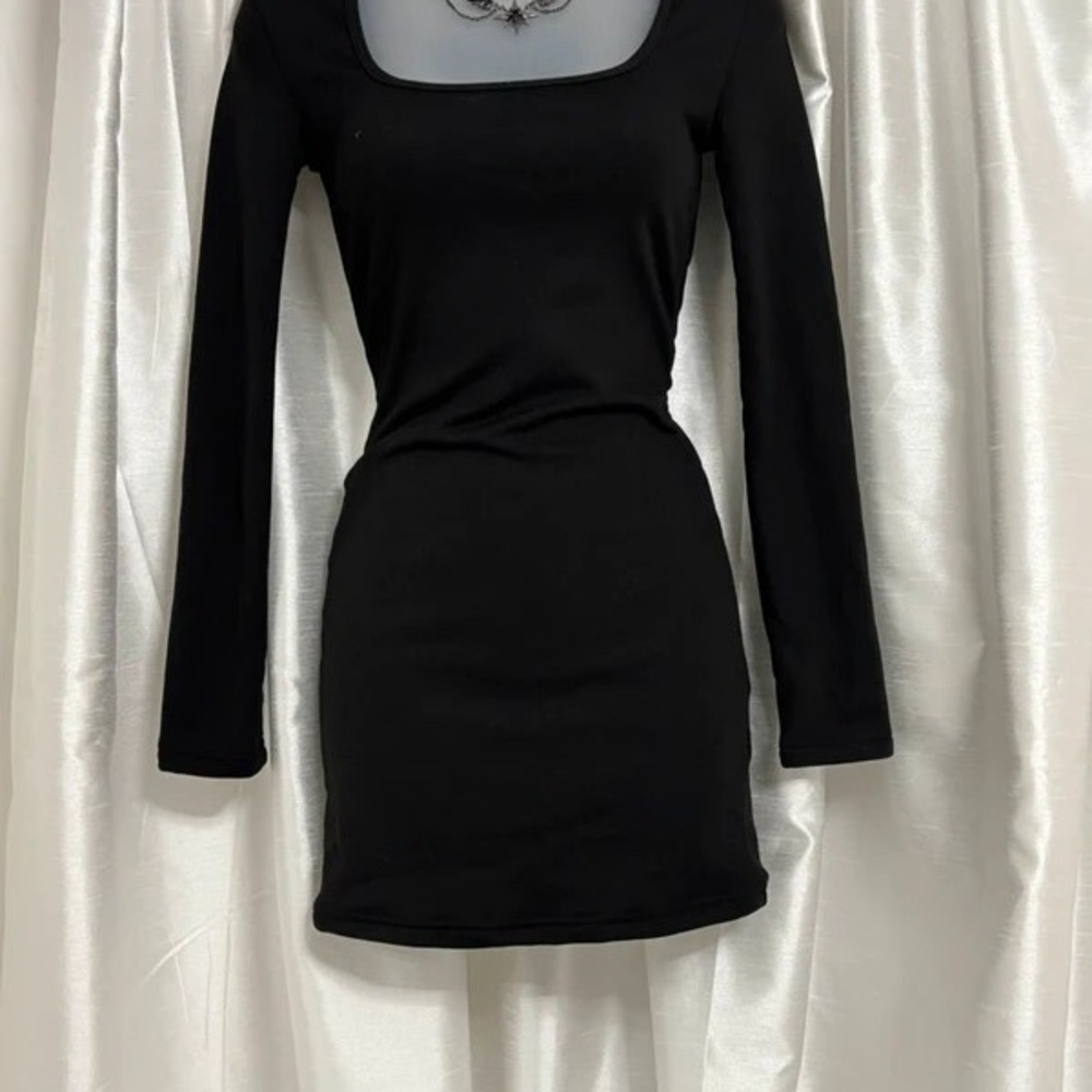 Boohoo Classic Black Long Sleeve Dress